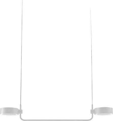 Zafferano SUPER O Biała lampa wisząca LED z możliwością ładowania i ściemniania