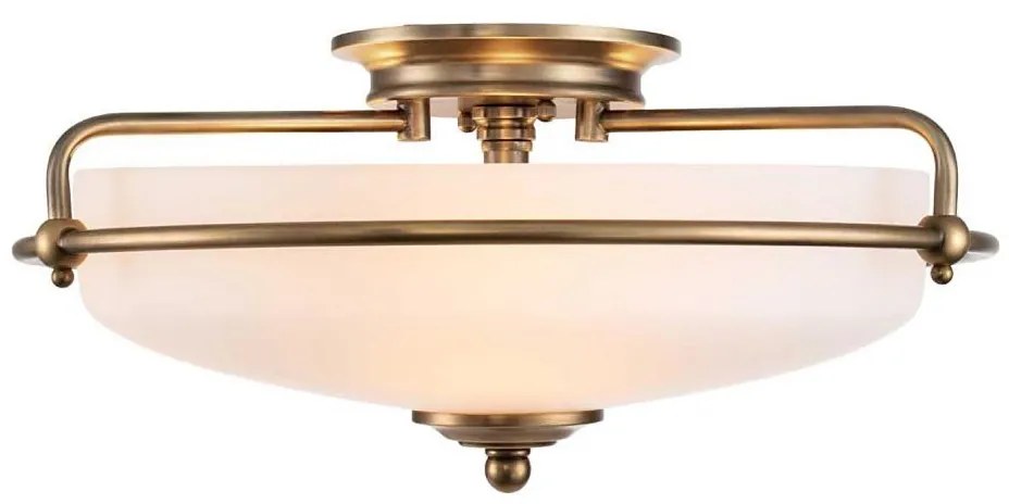 Quoizel QZ-GRIFFIN-F-WS - Lampa sufitowa GRIFFIN 3xE27/60W/230V brązowa