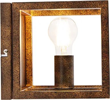 Industrialna lampa ścienna rdzawo-brązowa - Cage