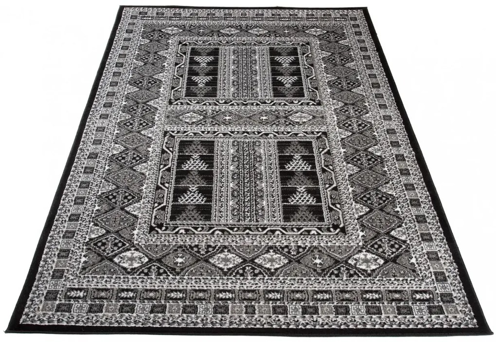 Czarny dywan vintage D5-G41