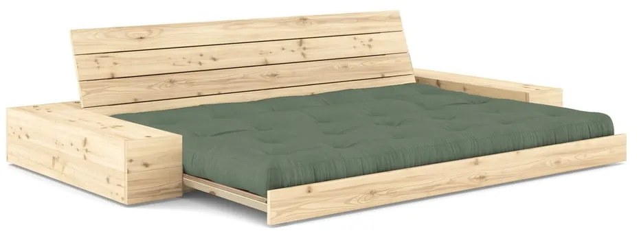 Zielona rozkładana sofa 244 cm Base – Karup Design
