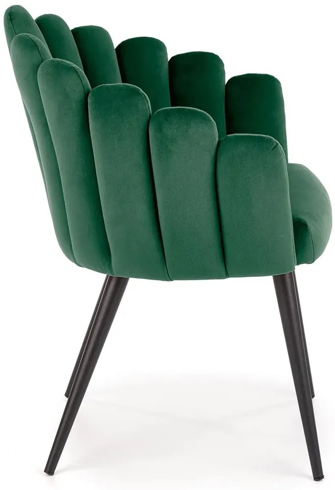 Zielone welwetowe krzesło glamour Avalon 7X