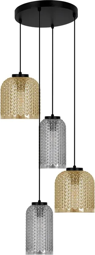 Wisząca lampa beżowo-grafitowa M1-P60