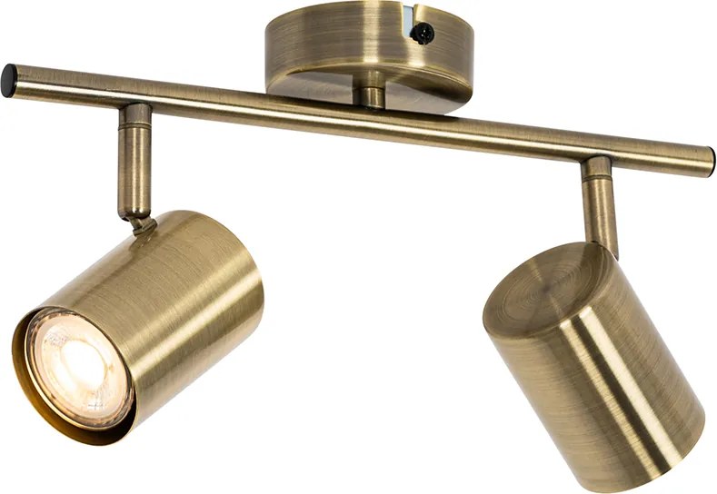 Nowoczesny reflektor brązowy regulowany 2-punktowy - Jeana