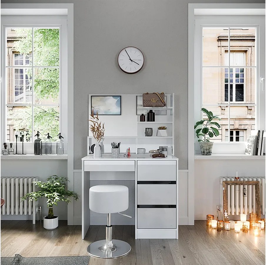 Stół toaletowy biały 90x40x140 sherry