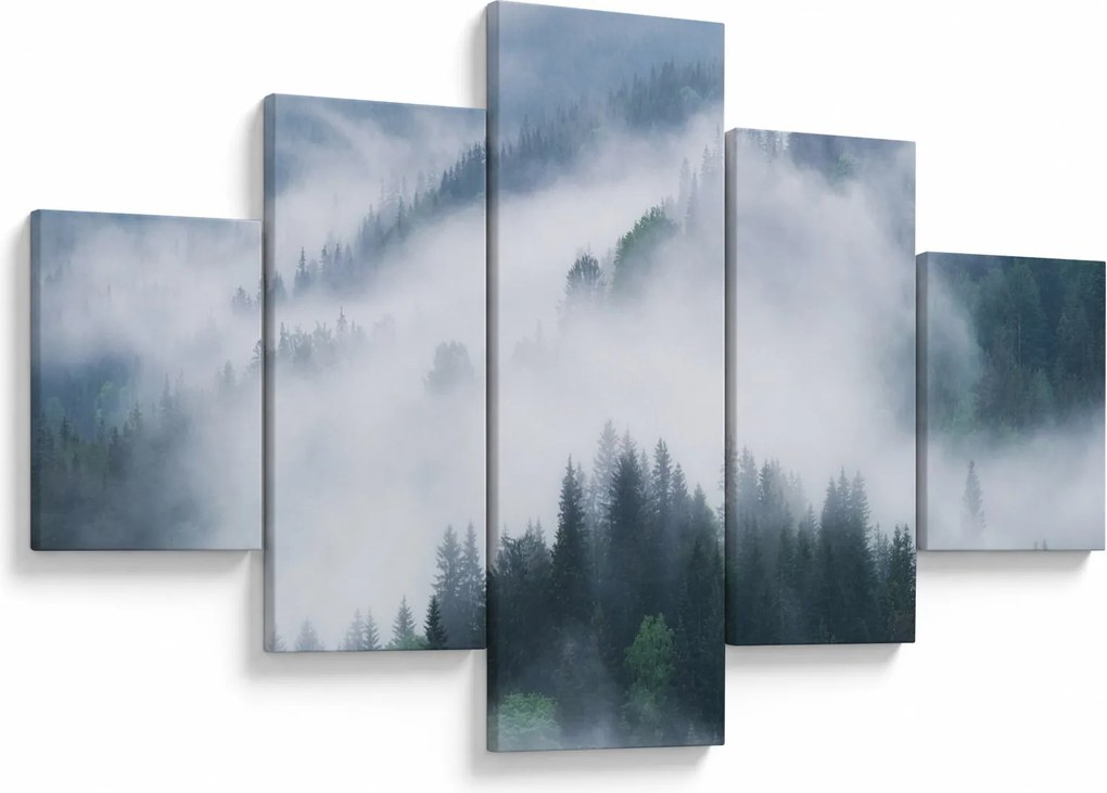 Obraz - Drzewa we mgle (125x70 cm)