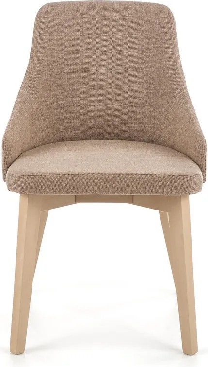 Wygodne krzesło na drewnianych nogach w kolorze dąb sonoma Toledo Halmar