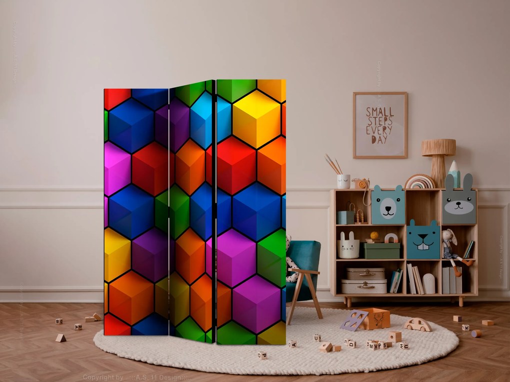 Parawan jednostronny 3D 135x172 cm 3-częściowy wielokolorowy ARTGEIST B