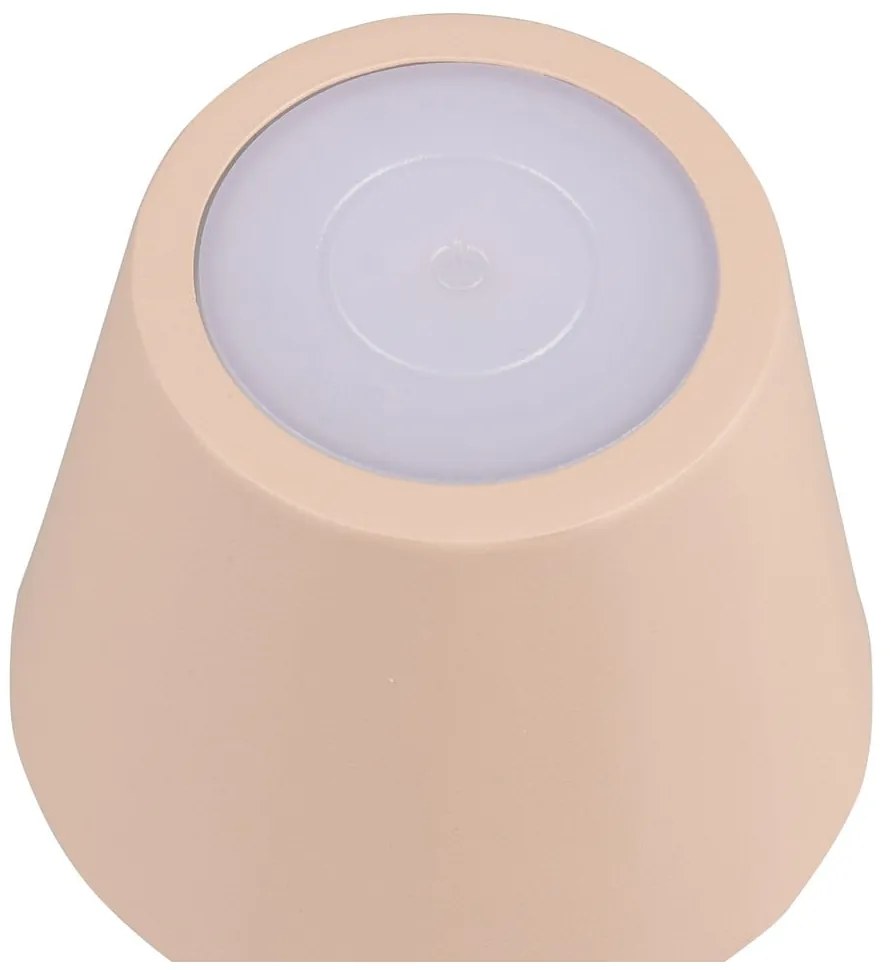 Kremowa lampa stołowa LED z metalowym kloszem (wysokość 21 cm) Diaz – Trio