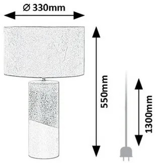 Rabalux 74219 dekoracyjna ceramiczna lampa stołowa Yelda, brązowy