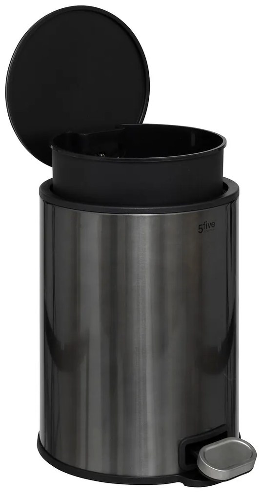 Stalowy kosz na śmieci DELTA, 6 l