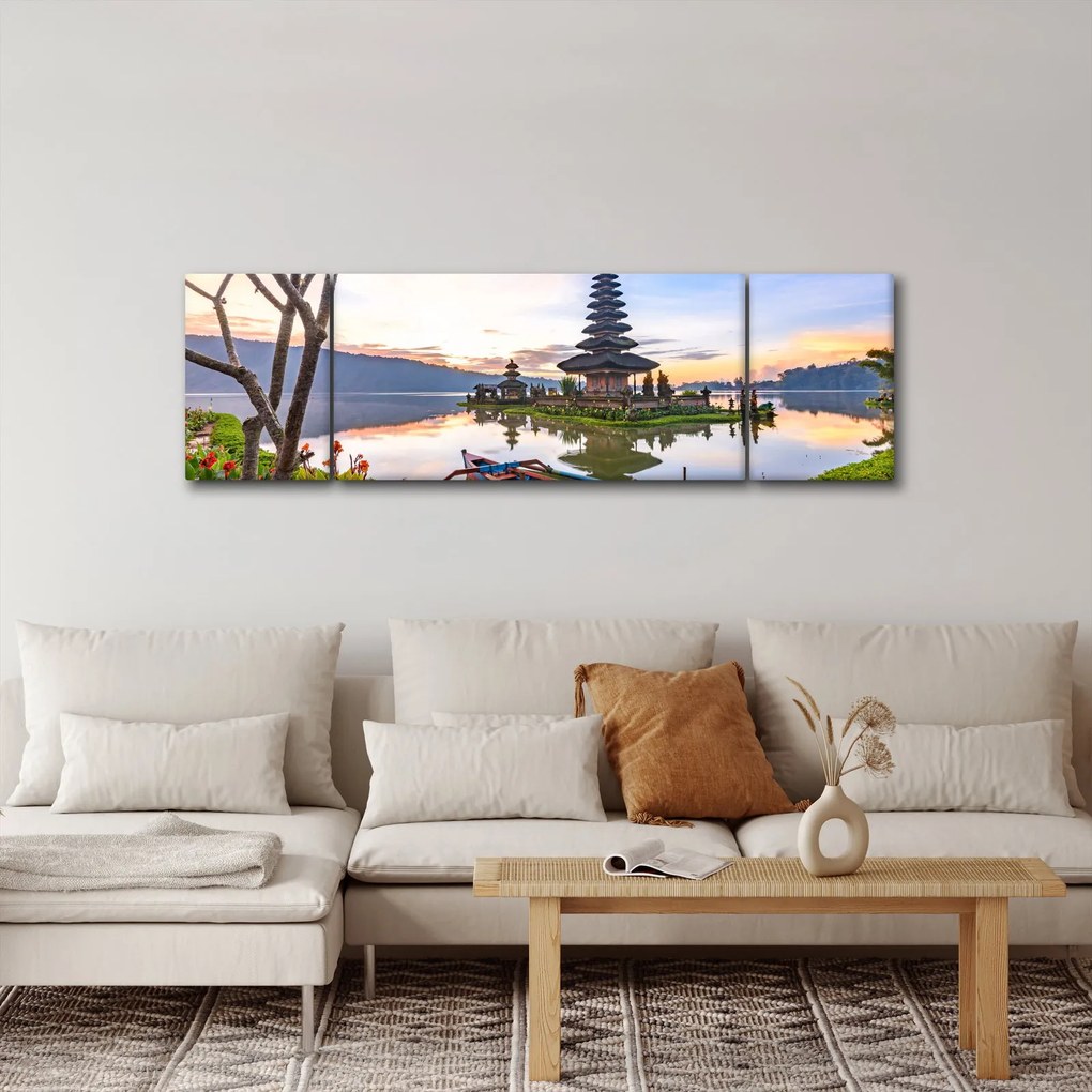 Obraz - Świątynia Pura Bratan (170x50 cm)