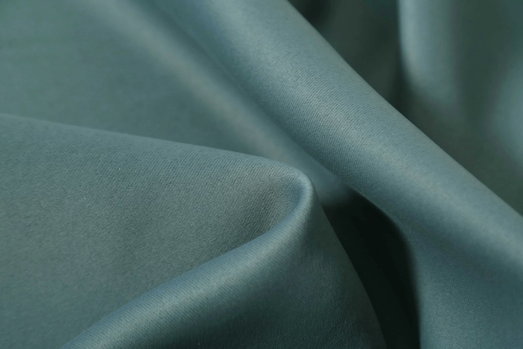 Niebieskozielona zasłona OXFORD 140x250 cm Zawieszanie: Taśma z wiązaniami