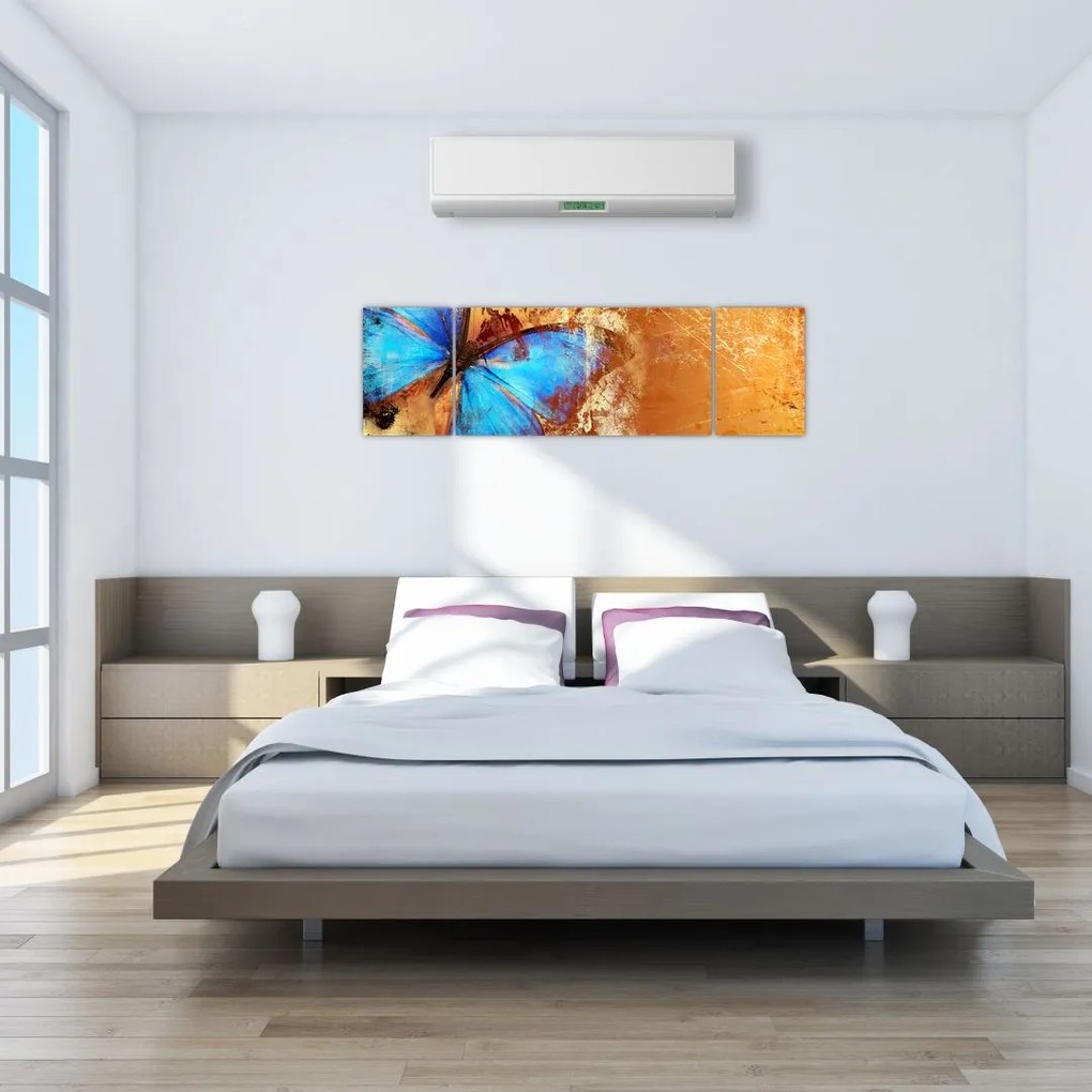Obraz - Niebieski motyl (170x50 cm)