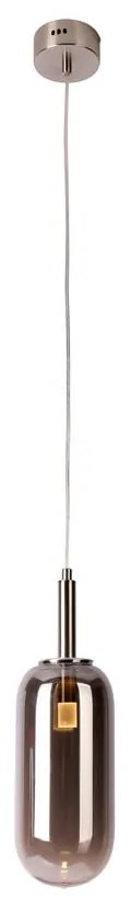 Antracytowa lampa wisząca LED ze szklanym kloszem ø 13 cm Fiuggi – Candellux Lighting