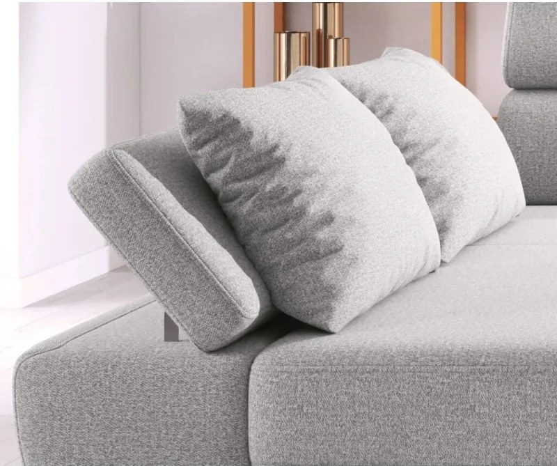 Narożnik MOLINA L układ L Lewostronny z funkcją spania w tkaninie CLOUD WERSAL