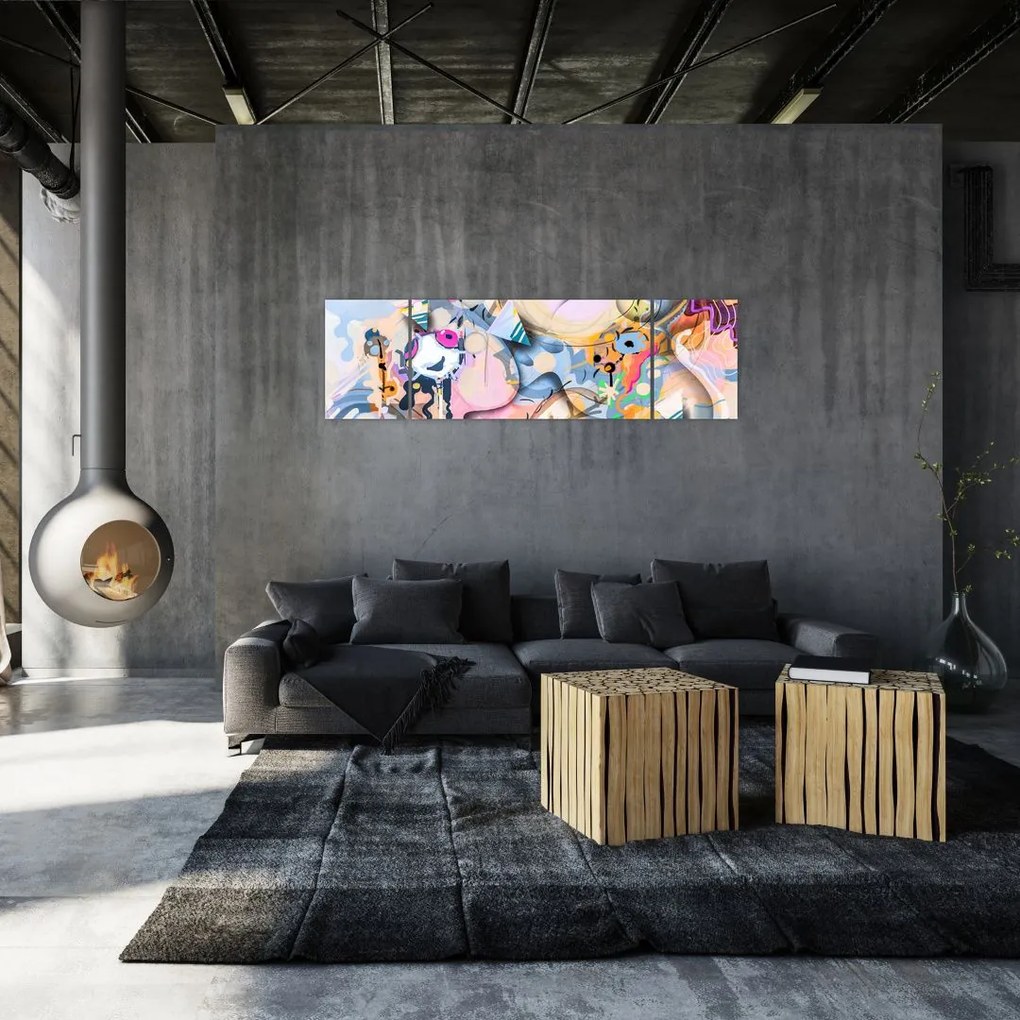 Obraz - Abstrakcja bajki (170x50 cm)
