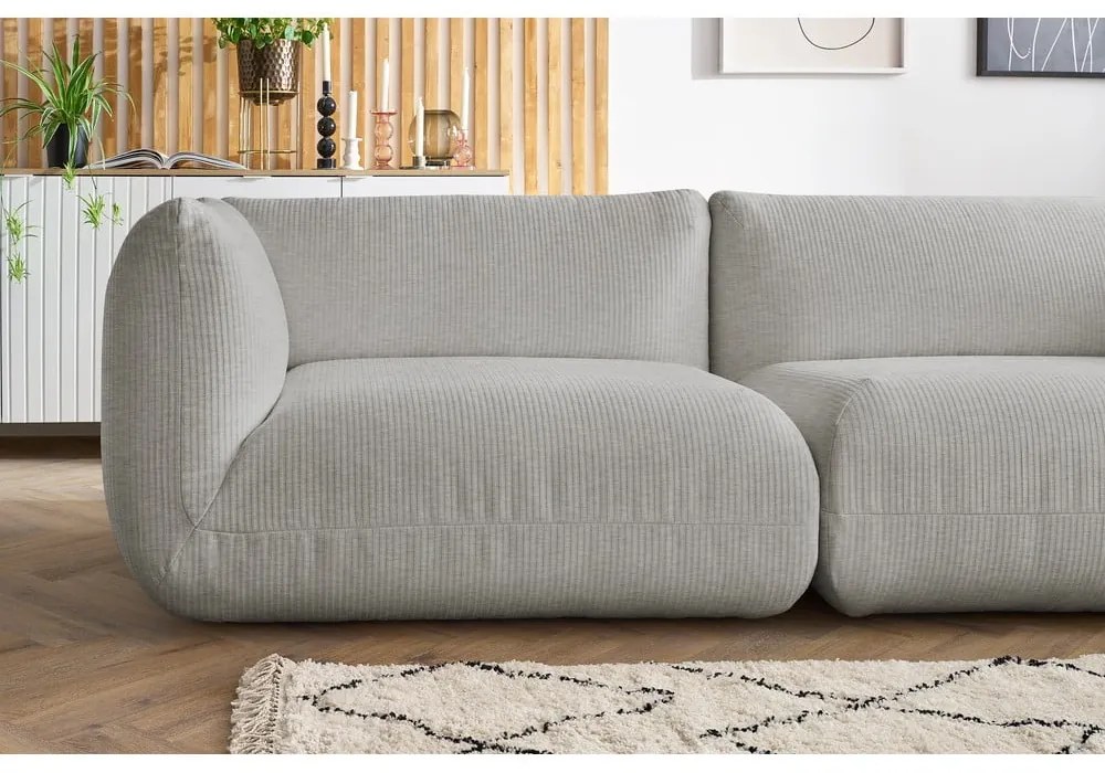 Beżowa sztruksowa sofa 260 cm Lecomte – Bobochic Paris