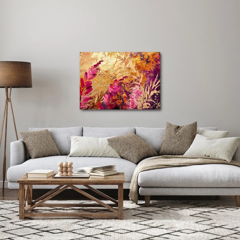 Obraz - Abstrakcyjny obraz kwiatów II. (70x50 cm)