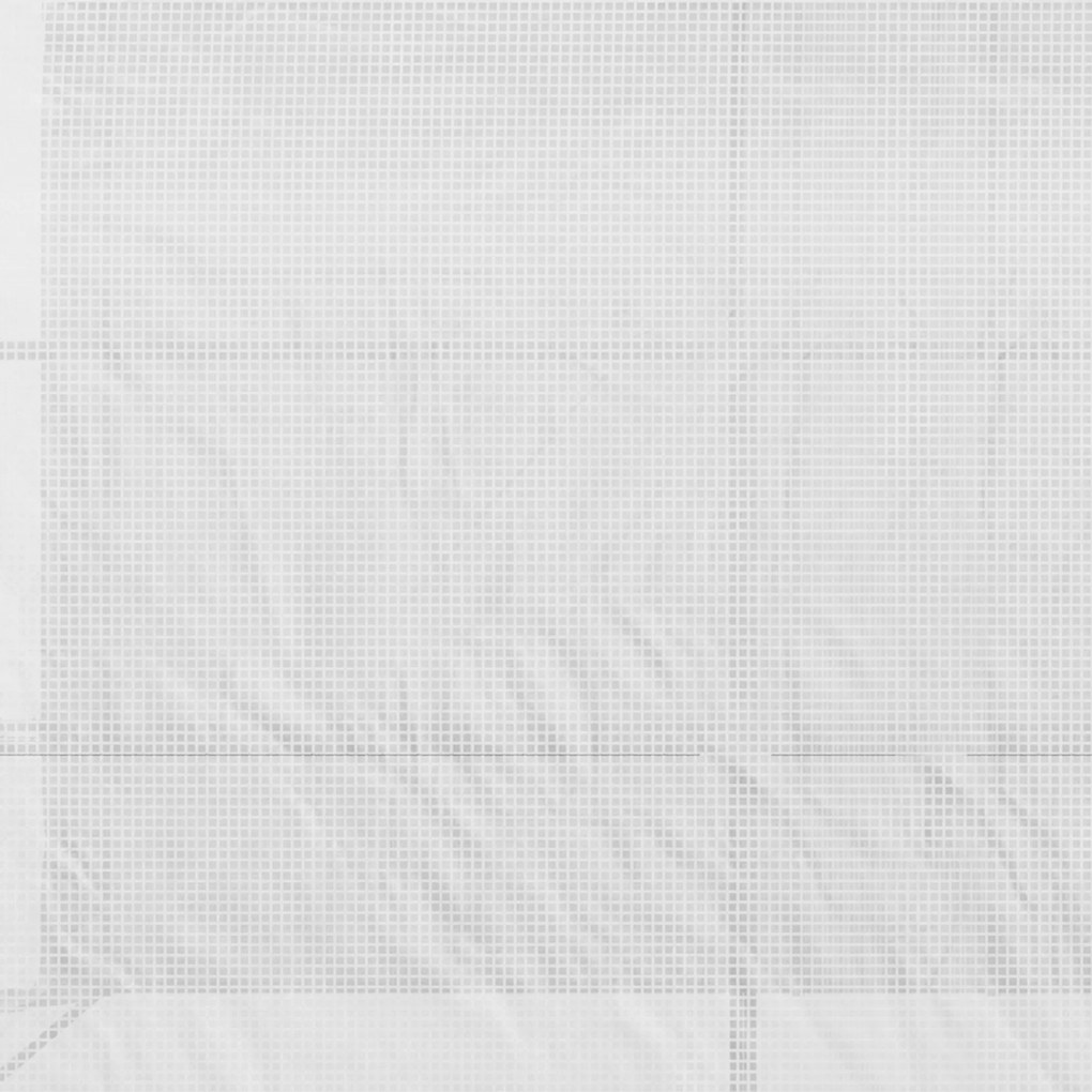 Outsunny Szklarnia ogrodowa z pokrywą foliową, UV-odporna, 3 poziomy, drzwi na zamku błyskawicznym, Biała