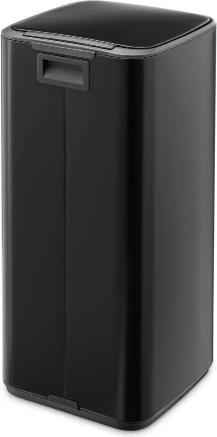 Stalowy kosz na śmieci z pedałem w kolorze matowej czerni 30 l Bo – Brabantia