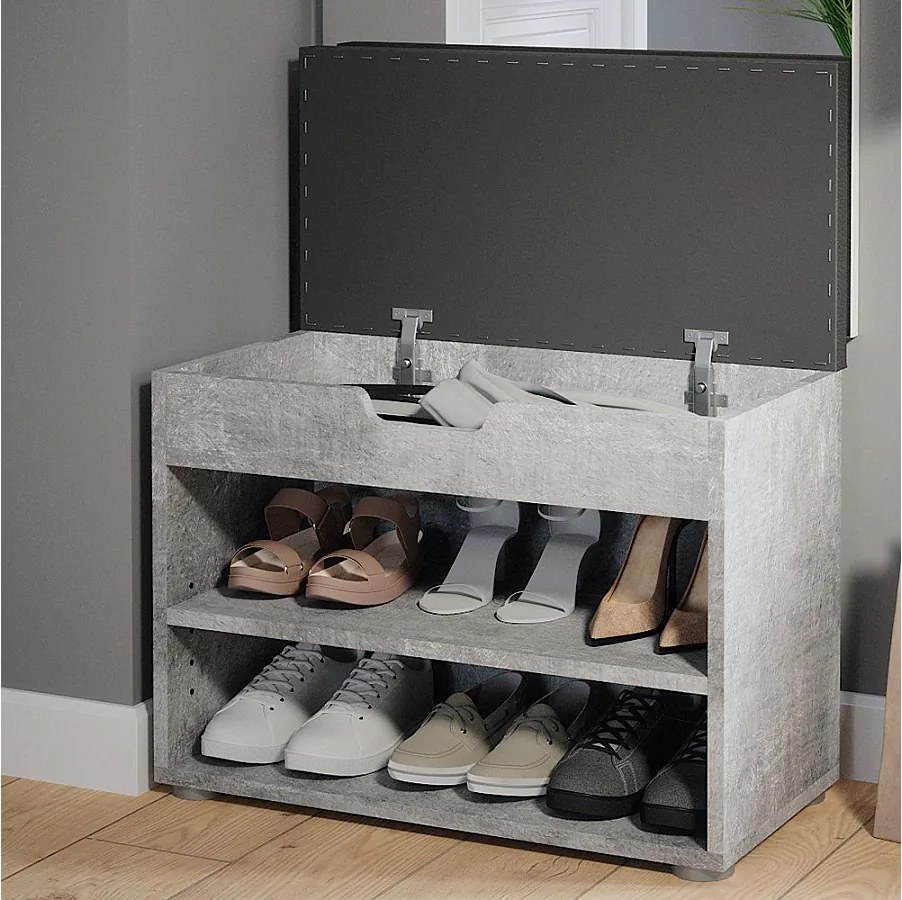 Ławka na buty beton 60x30x45 rolfe