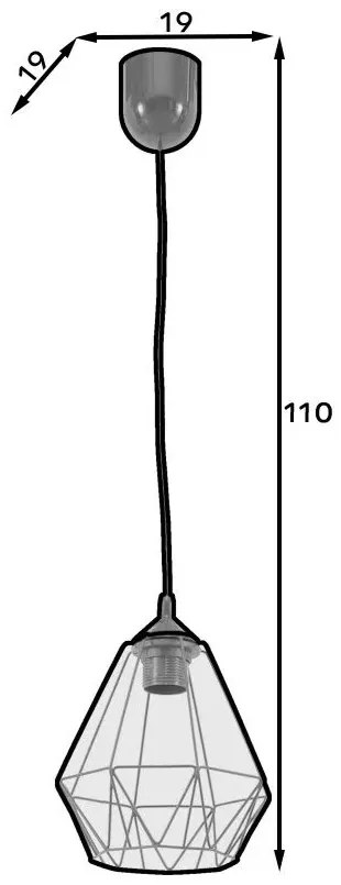 Lampa wisząca BENDINNI I czarna ELTAP