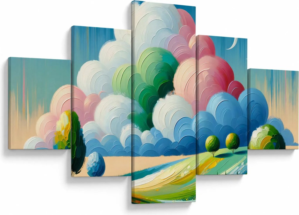 Obraz - Krajobraz z chmurą (125x70 cm)