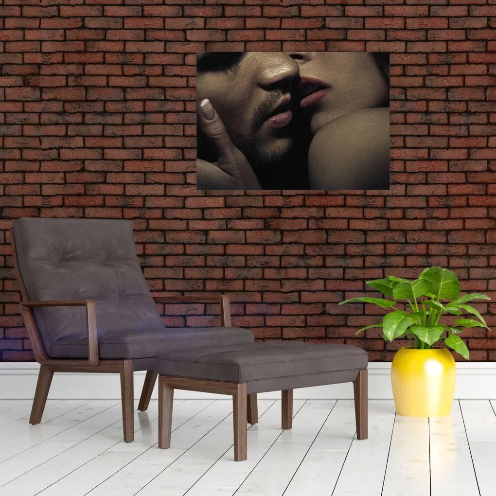 Obraz na szkle - Pocałunek (70x50 cm)