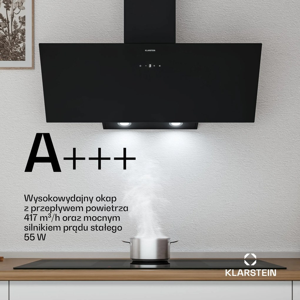 Klarstein Laurel okap skośny | 90 cm