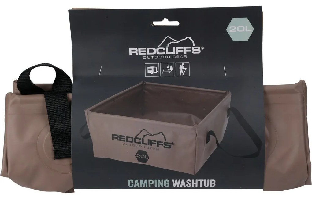 Redcliffs Składana pojemnik kempingowy z uchwytami, 20 l