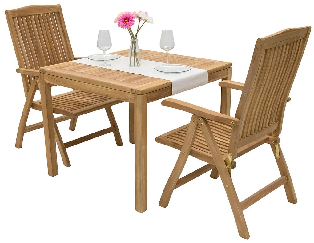 Zestaw ogrodowy teak LAGUNA QUATRO 1+2