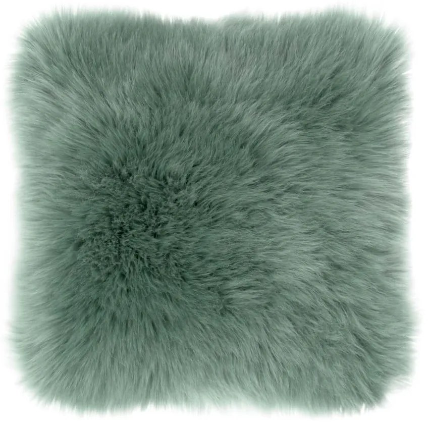 Zielona poduszka Tiseco Home Studio Sheepskin, 45x45 cm