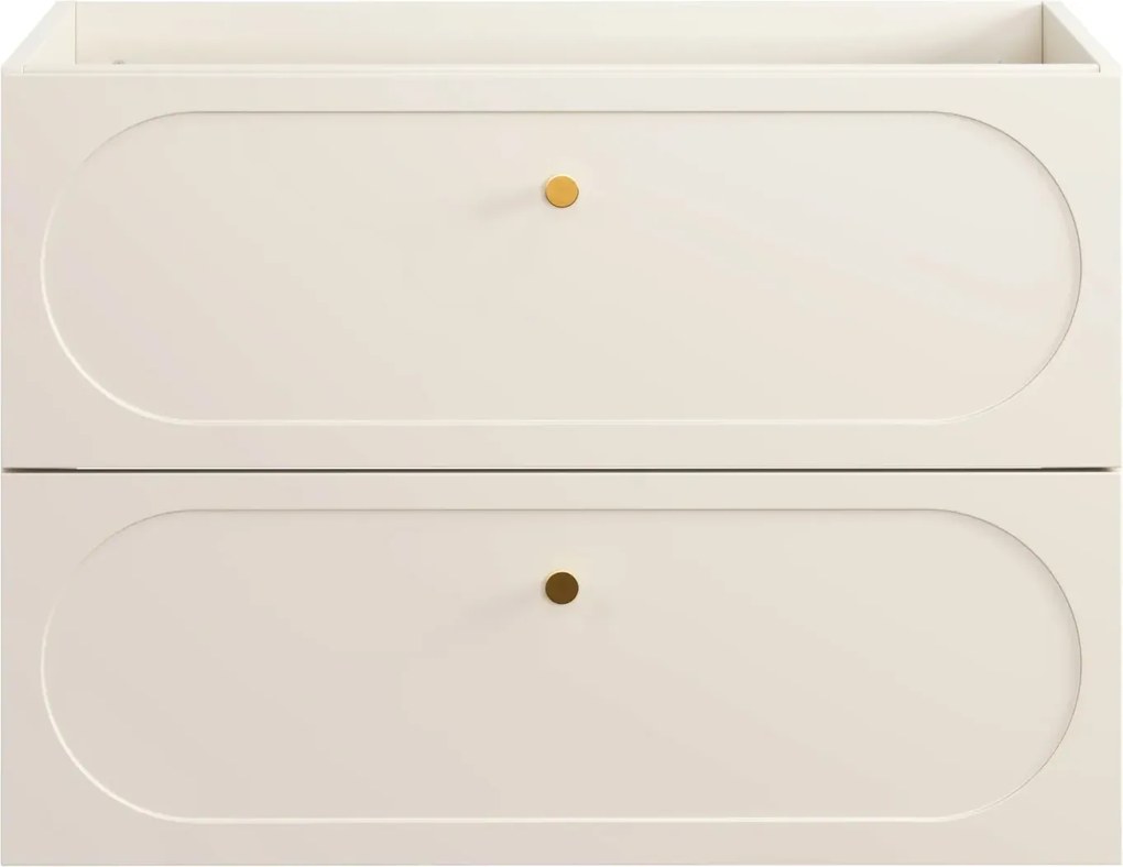 Szafka pod umywalkę DONNA SAND 2S 80cm beż piaskowy z umywalką wpuszczaną FLY COMAD