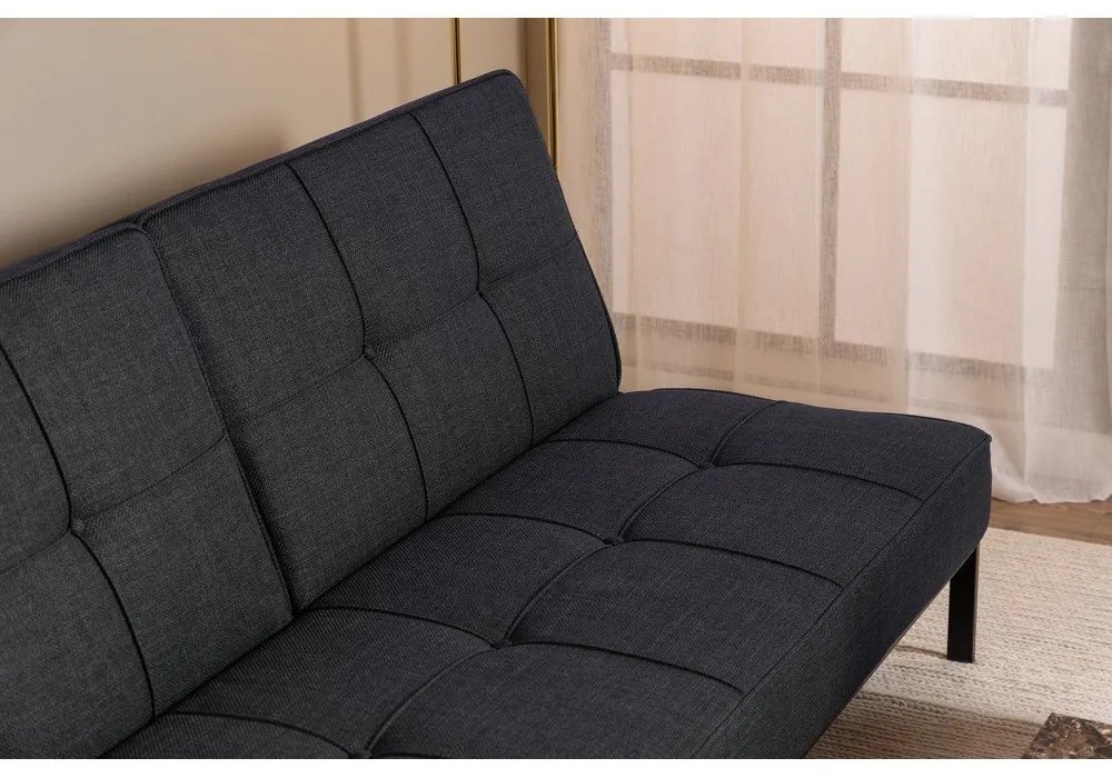 Ciemnoszara rozkładana sofa 198 cm Perugia – Actona