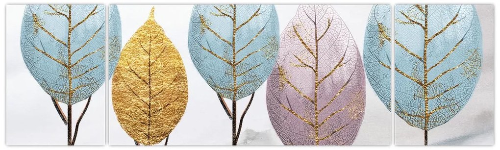 Obraz - Designowe drzewa (170x50 cm)