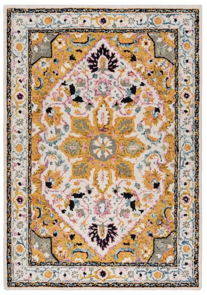 Żółty dywan wełniany 290x200 cm Dahlia – Flair Rugs