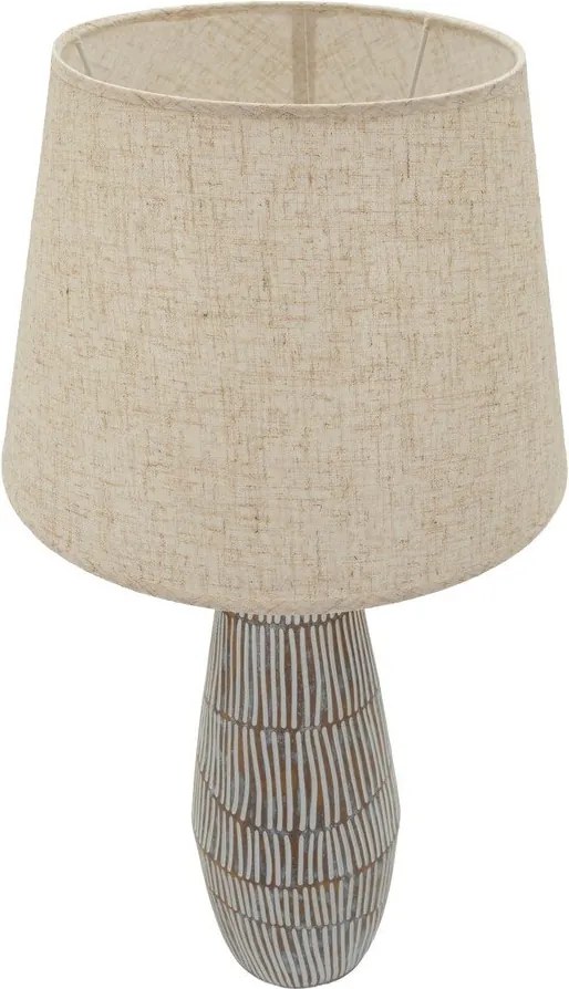 Kremowa lampa stołowa z tekstylnym kloszem (wysokość 69,5 cm) Hanoi – Mauro Ferretti