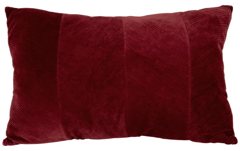Ciemnoczerwona poduszka dekoracyjna PT LIVING Ribbed, 60x40 cm