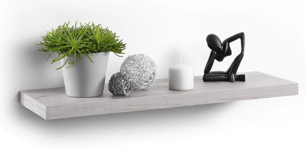 Półka wisząca na ścianę z MDF, dł. 75 cm