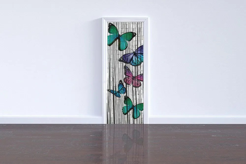 Zasłona bambusowa Motyle, 90x200 cm