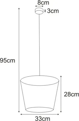 Czarna industrialna lampa wisząca druciana - 7X S565 F8-M09