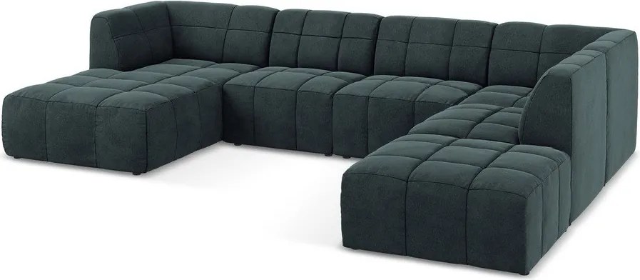 Niebieski aksamitny narożnik (w kształcie litery U) Aloha – Makamii