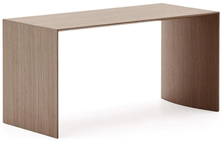 Stolik w dekorze orzecha w ciemnym naturalnym kolorze 45x90 cm Litto – Kave Home