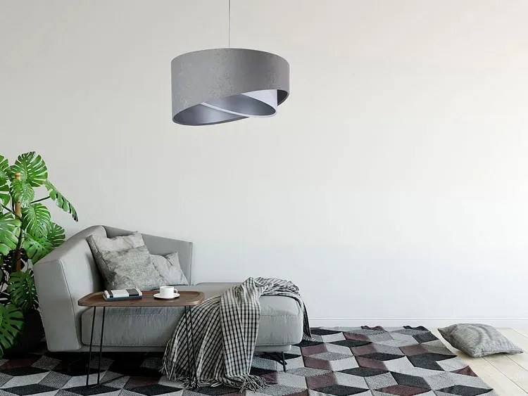 Szara asymetryczna lampa wisząca - 4X EX979 N9-D28