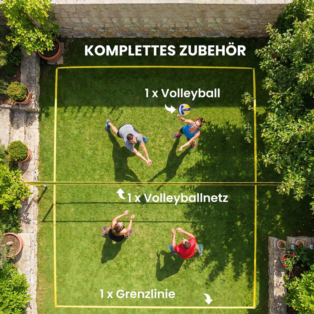 SPORTNOW Zestaw do badmintona, przenośna siatka do badmintona z regulacją wysokości, torba transportowa 950 x 100 x 248 cm, czarna | Aosom PL