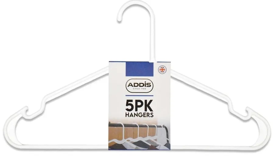 Plastikowe wieszaki zestaw 5 szt. – Addis