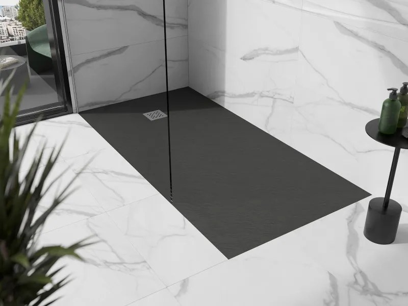 Mexen Stone+ brodzik kompozytowy prostokątny 200 x 90 cm, antracyt - 44719020