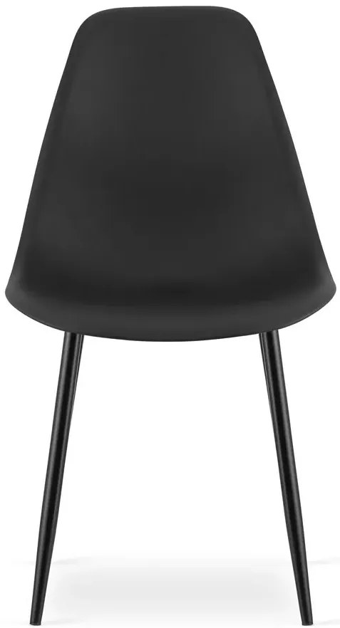 Czarne krzesło nowoczesne do jadalni N6-D68
