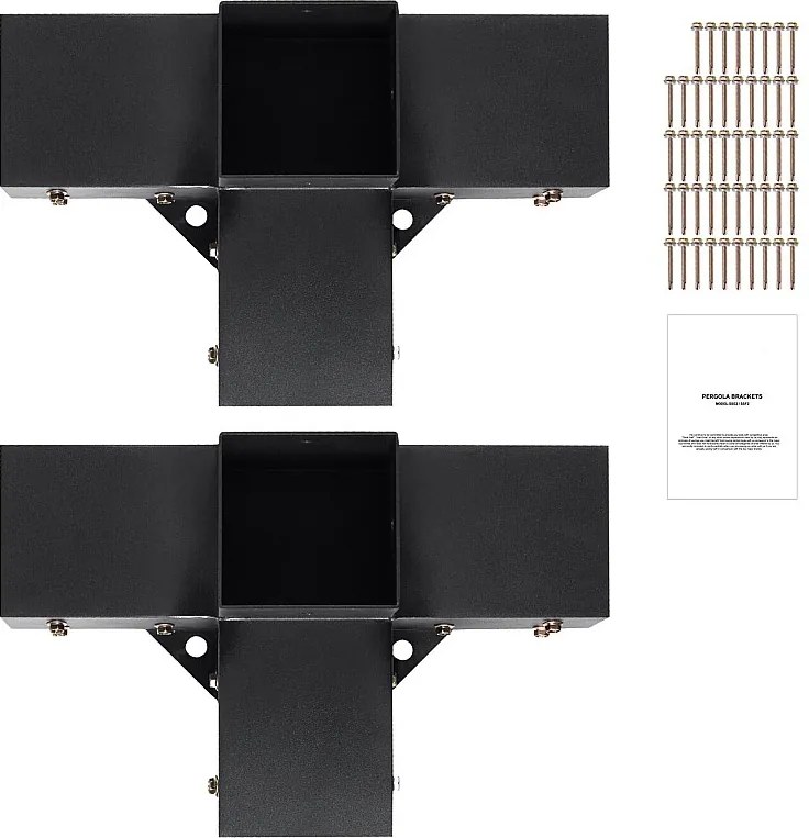 Zestaw Wsporników Do Pergoli SucceBuy 10,16 x 10,16 cm 3,6 x 3,6 Wewnętrzne, 4 Drogi Do Stolarki DIY